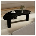 thumbnail image 4 of Moon Coffee Table - 3 Leg Modern Accent Table - Charcoal Black - Solid Wood Living Room Table - Wabi Sabi Minimalist Design, 4 of 5