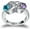 Blue&Purple-NO.6, variant on Infinity Ring Holds Loved One Ashes Keepsake Finger Ring for Ashes Crystal Cremation Ring for Ashes