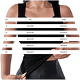 thumbnail image 4 of Siminsem Built in Bra Wide Strap Tank Top for Women Cotton Shelf Bra Camisole Tummy Control Shaper Adjustable Straps Scoop Neck Everyday Layering Top, Coffee,L, 4 of 9