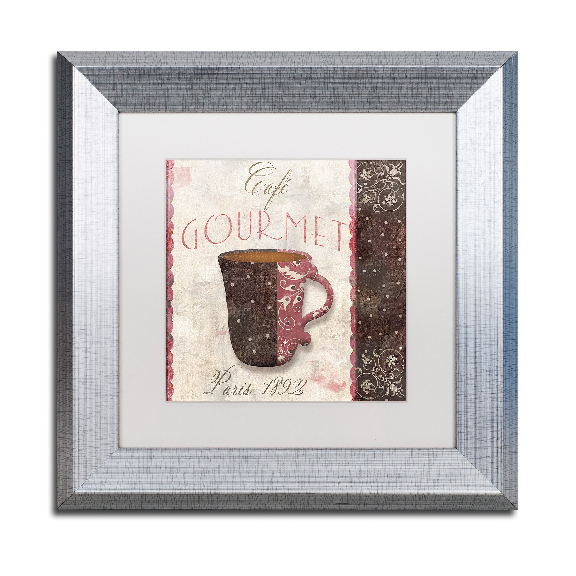 Trademark Fine Art "Patisserie XII" Canvas Art by Color Bakery White Matte, Silver Frame
