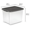thumbnail image 4 of Set de 12 Contenedores de Almacenamiento Transparentes Sterilite de 47L con Tapa Gris, 4 of 6