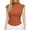 Orange, variant on Women's Neck Tank Top, Sleeveless Slim Fit Stretch Cami, Plain Summer Basic Top for Casual Daily Wear