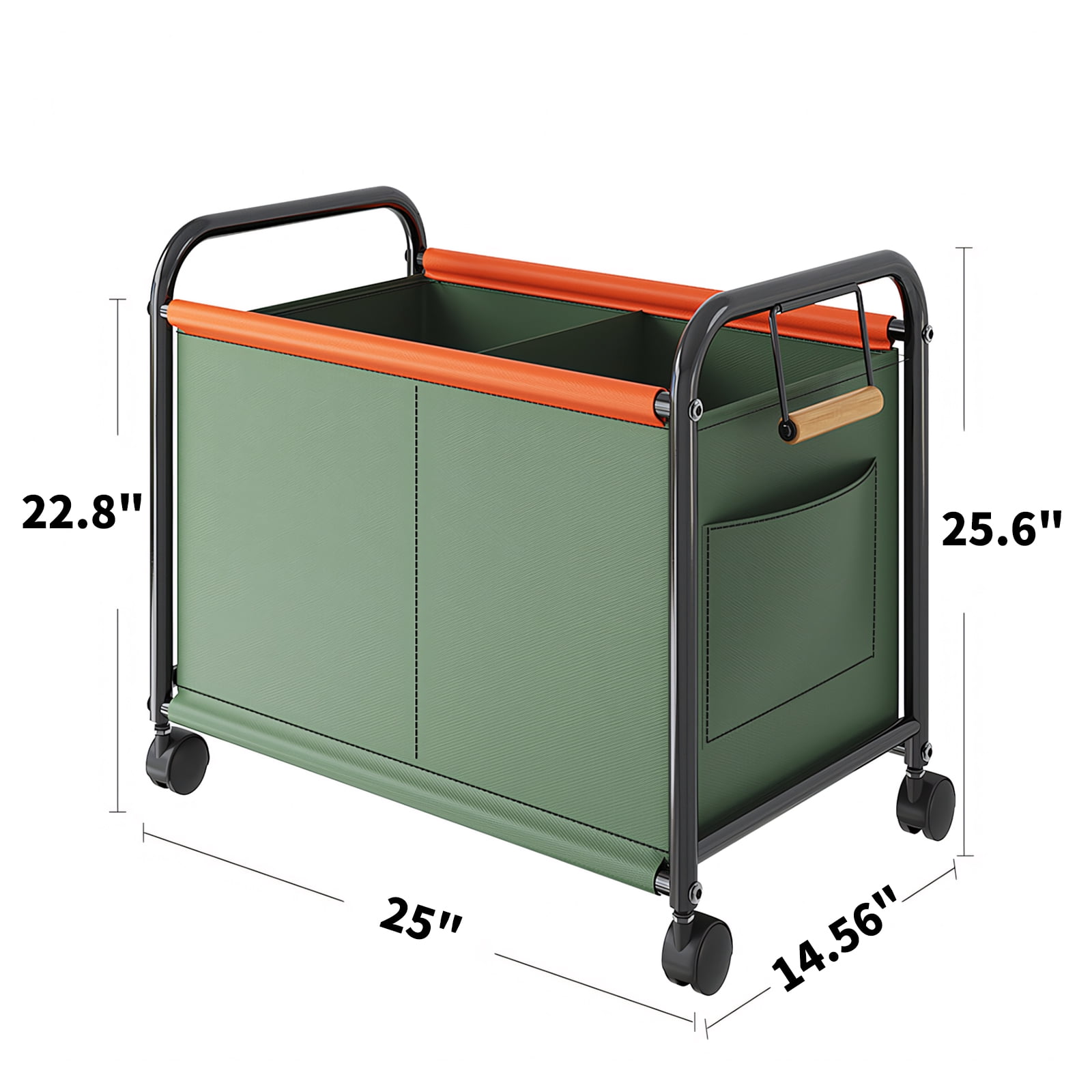 Yoneston Wheeled Home Gym Storage Rack, Large Workout Equipment Storage Basket Toys Rolling Cart with Handle for Yoga Mat Foam Rollers Ropes Clothes