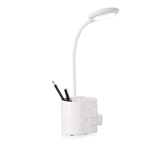 LED Desk Lamp with USB Charging Port for Study, Dimmable Table Lamp
