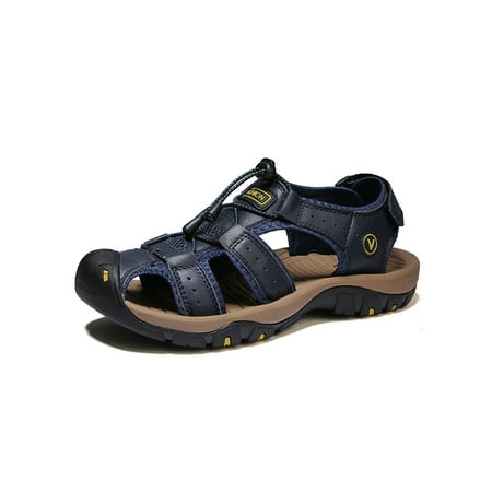 UKAP Men's Sport Sandals Closed Toe Hiking Sandal Breathable Beach ...