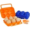 thumbnail image 2 of NOGIS Egg Holder, 6 Grid Egg Home Refrigerator Storage Container Case Kitchen Eggs Carrier Protection Box Plastic Outdoor Portable Egg Basket for Camping Picnic Hiking Travel Essential (Orange), 2 of 7