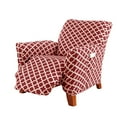 thumbnail image 2 of Great Bay Home Stretch Printed Washable Recliner Slipcover  (Recliner, Burgundy), 2 of 5