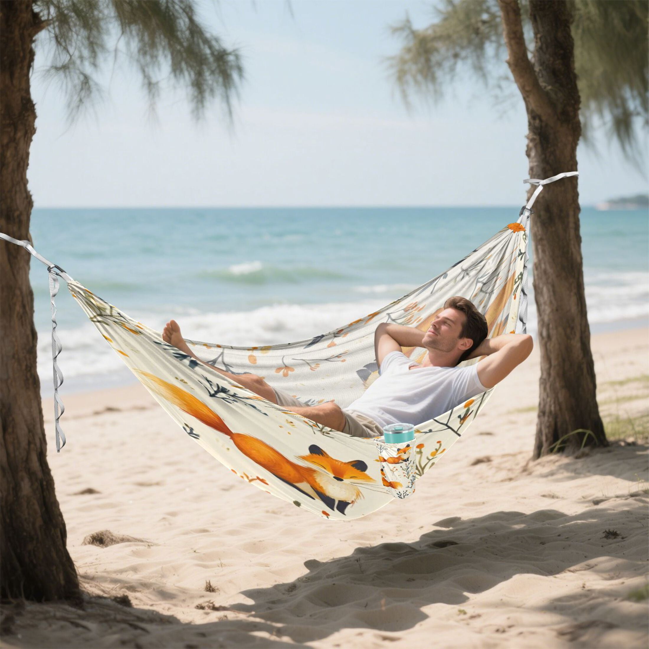 Hammock Camping Hammock Nylon Portable Hammock Travel Camping Hammock Cute Fox