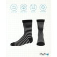 thumbnail image 6 of MeMoi Thin Stripe Cotton Blend Crew Sock - Boys - Male, 9 11, Black, 6 of 12
