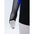 thumbnail image 6 of iiniim Girls Ballet Skirted Bodysuit Sequins Performance Jumpsuit Asymmetrical Latin Jazz Dance Leotard Dress Royal Blue 12, 6 of 8