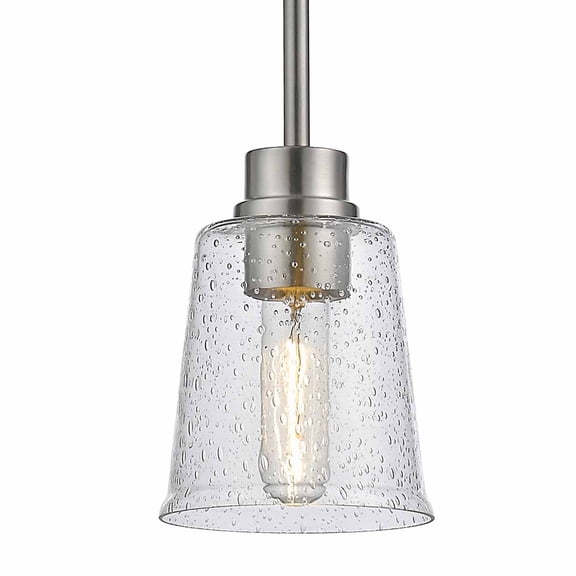 464MP-BN-Z-Lite-Bohin - 1 Light Mini Pendant in Art Moderne Style - 5 Inches Wide by 6.75 Inches High-Brushed Nickel Finish
