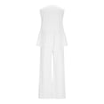 thumbnail image 6 of CHUMUD Two Piece Sets for Women Petite Summer Outfits Sleeveless Tank Tops Wide Leg Pants Matching Lounge Vacation Travel Set Casual Office Work Going Out, 6 of 9