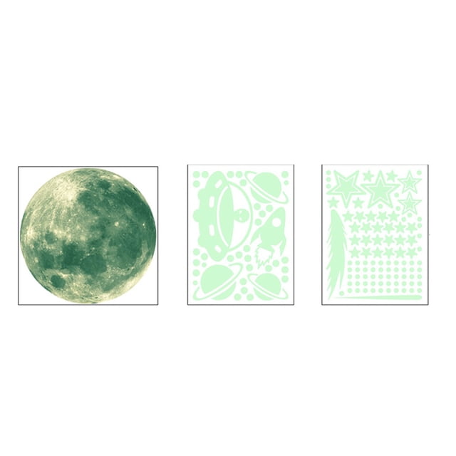 Glow in The Dark Star Glow Moon and Space Wall Decals Astronaut Universe Sticker