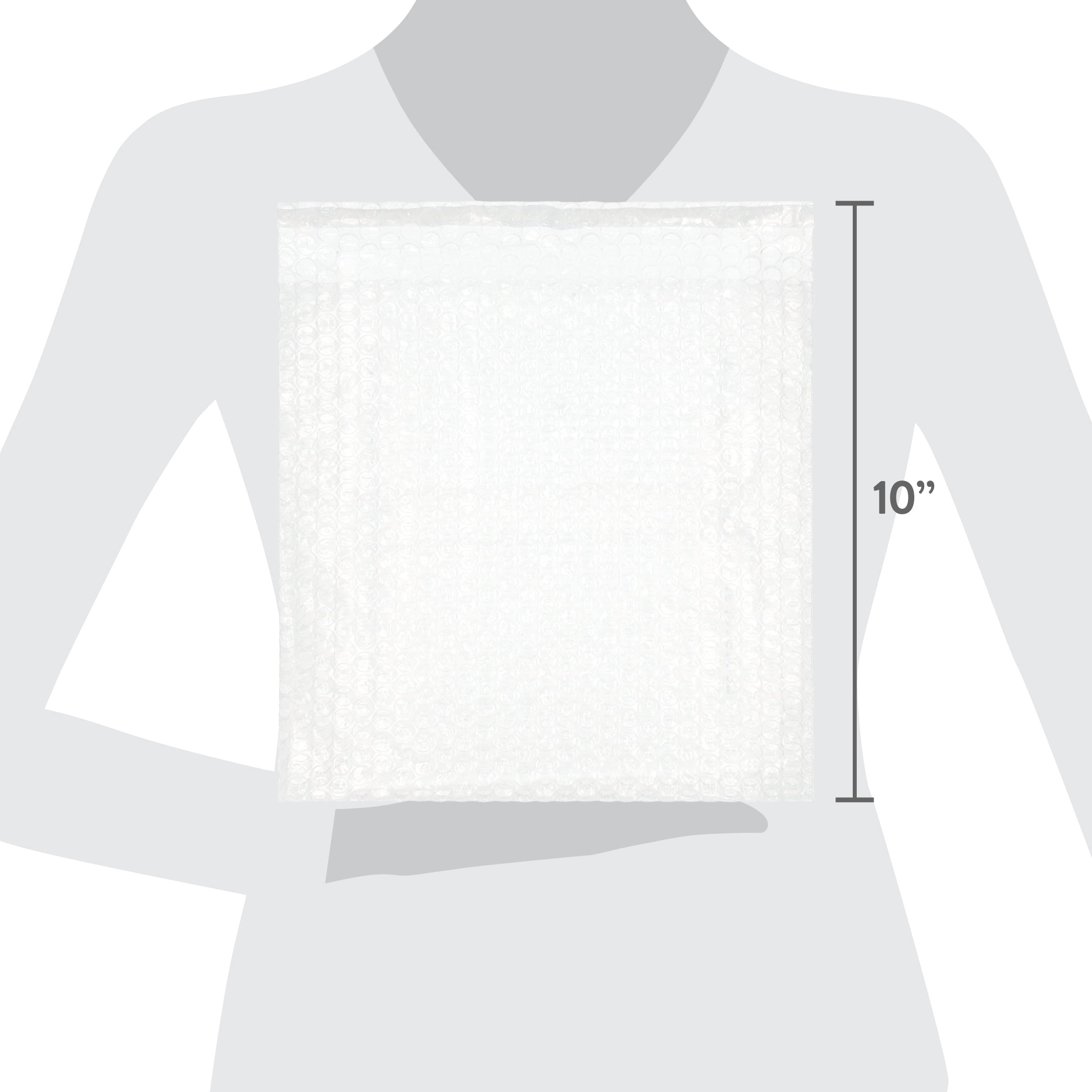 Walmart Self-Sealing Bubble Pouches, Clear, 10" x 10", 20 Count