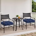 thumbnail image 2 of Bxaolu Outdoor Chair Cushions Set of 2, Thick 19" x 19" Outdoor Seat Cushions Patio Furniture Waterproof with Ties, Waterproof Patio Furniture Cushions, Outdoor Dining Chair Pads, Navy, 2 of 9