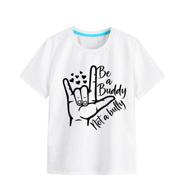 Icvfdpl Hauts Athlétiques pour Filles, T-Shirts à Manches Courtes Col Rond 6 Couleurs Imprimées T-Shirt Doux 7-8 Ans