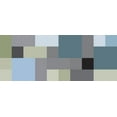 thumbnail image 2 of Grayscale 18x10 Gold Ornate Wood Framed with Double Matting Museum Art Print Titled - Bright Blocks Wide III, 2 of 4