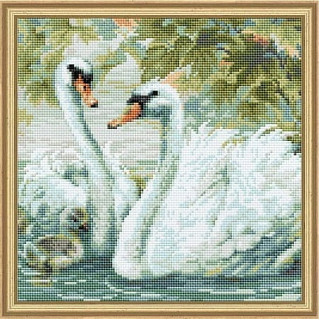 UPC: 4779046180439 | RIOLIS® White Swans Diamond Painting
