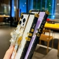 thumbnail image 4 of Cute Compatible with iPhone 15 Plus Case, Luxury Bling Butterfly Design with Foldable Stand Kickstand for Women & Girls, Flexible Shockproof Protective Case 6.7” (Purple), 4 of 12