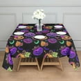 thumbnail image 3 of Neon Halloween Pumpkin Pattern Square Tablecloth,Waterproof Square Table Cover,Wipeable Spillproof Washable Table Cover for Home Kitchen Party Decor 42"X42"(107x107cm), 3 of 6