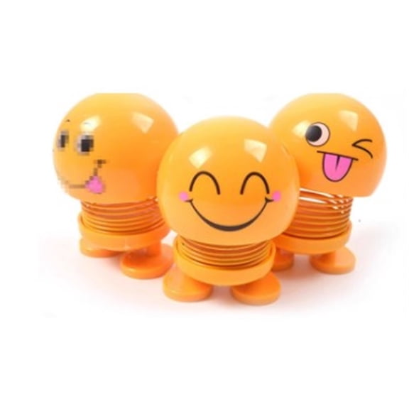 Smiley Headbobbing Car Decoration - Cute Interior Toy, Party Gift, Dashboard Ornament, Head Nodding Device, Decoration/Game Idea.