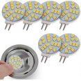 thumbnail image 1 of Warm White G4 Round Led Lamps, 2w Replaces 20w Base Halogen Bulb, 12v Ac/10-30v Dc, G4 Illuminant For Recessed Under Cabinet Lighting, 6pcs, 1 of 5