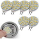 thumbnail image 1 of Warm White G4 Round Led Lamps, 2w Replaces 20w Base Halogen Bulb, 12v Ac/10-30v Dc, G4 Illuminant For Recessed Under Cabinet Lighting, 6pcs, 1 of 5
