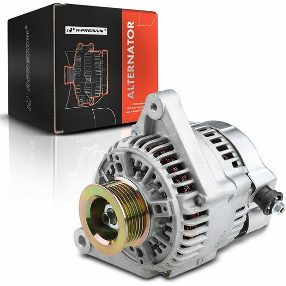 A-Premium Alternator Compatible with Toyota Corolla 1998-2002 & Chevrolet Prizm 1998-2002, 80Amp 12V Clockwise 6-Groove Pulley, Replace# 101211-9960, 270600D010