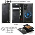 thumbnail image 3 of Funda Billetera Desmontable Magnética 2 en 1 para Samsung Galaxy S22 Plus con Tarjetero para Mujer y Hombre,Cuero PU Retro 【Bloqueo RFID】 Funda con soporte a prueba de golpes, 3 of 10