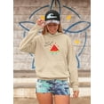 thumbnail image 2 of Buon Ferragosto Juicy Watermelon Hoodie Women -Image by Shutterstock, Female 4X-Large, 2 of 4