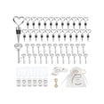 thumbnail image 1 of Juego de 24 abridores de botellas shaofei con forma de llave y 24 corchos de vino plata de ley, 1 of 5