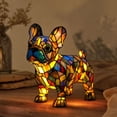 thumbnail image 5 of JHRGJIO Puppy Lamp Stained Glass, Dog Night Light Stained Resin Pup Light Charge Powered, Table Lamp Puppy Lamps for Home Bedroom Desk Display Warm Cozy Cute Unique, 5 of 7