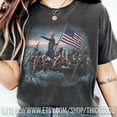 thumbnail image 2 of Sophie Cunningham & Caitlin Clark Crossing The Delaware Shirt – Indiana Women’s Basketball Vintage Tee, 2 of 4