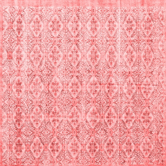 Ahgly Company Indoor Square Persian Red Traditional Area Rugs, 4' Square