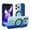 Colorful blue, variant on For 360° Rotatable Magnetic Ring Stand for iPhone 15 Pro Max Case Compatible with MagSafe,with Shockproof Silicone Slim Phone Case,Black