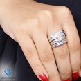 thumbnail image 3 of 1/5 CTW White Diamond Trio Engagement Ring Set in Sterling Silver Or 14K Gold Plated, 3 of 6