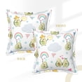 thumbnail image 3 of Bingfone Decorative Pillow Covers 20"X20" Green Blue Avocado Couch Pillow Cases Modern Farmhouse Covers For Couch Sofa Bed, 3 of 9