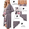 thumbnail image 3 of Avidlove Women Maternity Robe and Nursing Nightgown Sets for Hospitable Breastfeeding 3 in 1 Labor Delivery Nursing Dress Gown Bathrobe, 3 of 7