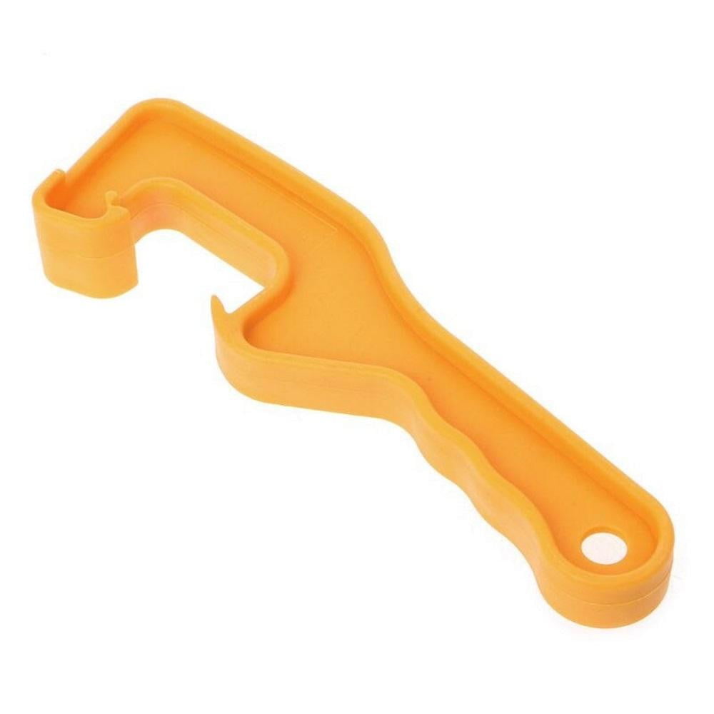 Vaorwne Bucket Lid Wrench-Open/Lift Lids on 5 Gallon Plastic Buckets&Small Pails-Yellow-Durable Plastic Opener Tool