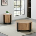 thumbnail image 2 of Steve Silver Darcie Modern 36" Round Wood Coffee Table, Natural Brown, 2 of 8