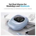 thumbnail image 4 of Reloj Despertador Vibratorio Recargable Inalámbrico con Doble Alarma Mesqool, 4 of 8