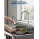 thumbnail image 2 of Yeshouse Fregadero de acero inoxidable de 39", fregadero independiente comercial con grifo extraíble, cubeta individual resistente para cocina, lavandería, restaurante e interiores, 2 of 5