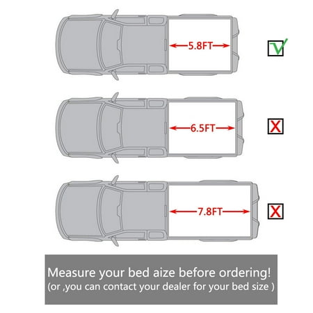 Gymax Roll Up Truck Bed Tonneau Cover For 2009 2018 Dodge Ram 1500 5 8ft Bed Black Walmart Canada