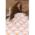 thumbnail image 5 of Cute Ghost Pumpkin Pink Blanket Halloween Lightweight Throw Blanket for Women Men Soft Cozy Fleece Couch Living Room Bed Blanket for Kids Girls Boys—All Season X-Small 40x30In (Toddler) PET, 5 of 6