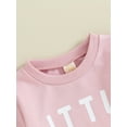 thumbnail image 5 of Bagilaanoe 2PCS Baby Clothing Sets Girls Casual Sweatsuits Toddler Letter Long Sleeve Sweatshirt Tops + Sweatpants 6M 12M 18M 24M 3T Kids Pants Set Fall Outfits, 5 of 9