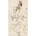 thumbnail image 3 of John Linnell 10x14 Black Modern Framed Museum Art Print Titled - Studies of Horses, Men and Carriages (1811), 3 of 5