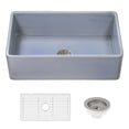 thumbnail image 6 of Ruvati 33 inch Fireclay Distressed Finish Apron-Front Kitchen Sink Reversible, 6 of 8