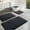 Black BK, variant on Xecvkr 4-Piece Bathroom Rug Set Soft Velvet Toilet Mats Non-Slip Rubber Backing Water Absorbent Machine Washable Dark Color 40x60cm 40x50cm