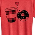 thumbnail image 3 of Instant Message - Coffee And Donut - Women's Short Sleeve Graphic T-Shirt, 3 of 6