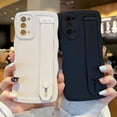thumbnail image 3 of Compatible with Samsung Galaxy Note 20 Phone Case with Wrist Strap Kickstand Cute Solid Color Curly Wave Frame Case Women Camera Protection Soft Cover (White, Samsung Galaxy Note 20), 3 of 12